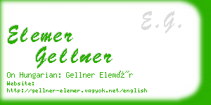 elemer gellner business card